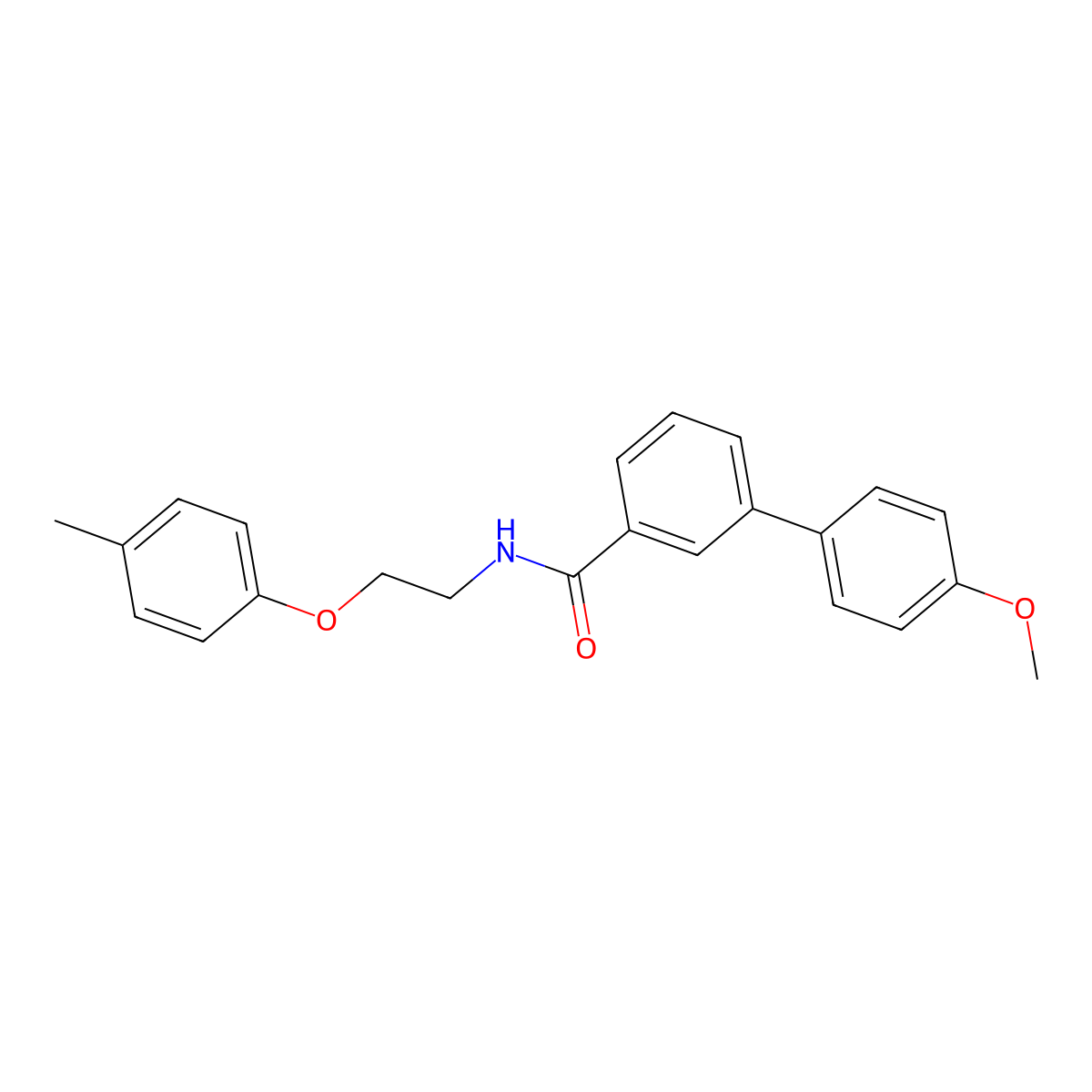 3-(4-methoxyphenyl)-N-[2-(4-methylphenoxy)ethyl]benzamide molecular structure, CAS 355430-37-4