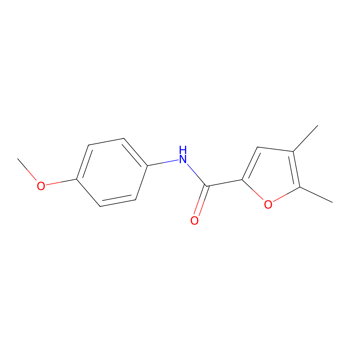 N-(4-methoxyphenyl)-4,5-dimethylfuran-2-carboxamide molecular structure, CAS 355430-45-4