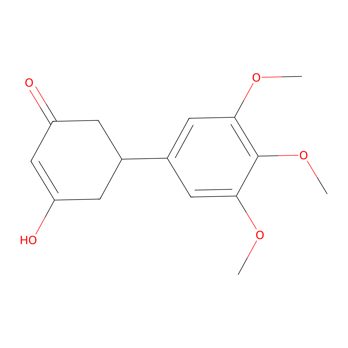 3-Hydroxy-5-(3,4,5-trimethoxyphenyl)cyclohex-2-en-1-one molecular structure, CAS 355430-59-0