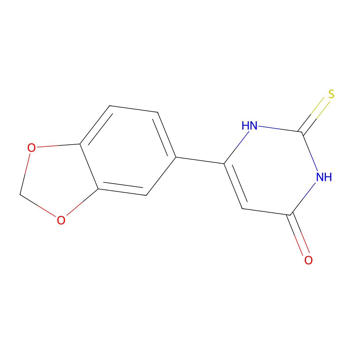 6-(1,3-benzodioxol-5-yl)-2-thioxo-2,3-dihydropyrimidin-4(1H)-one molecular structure, CAS 355430-66-9