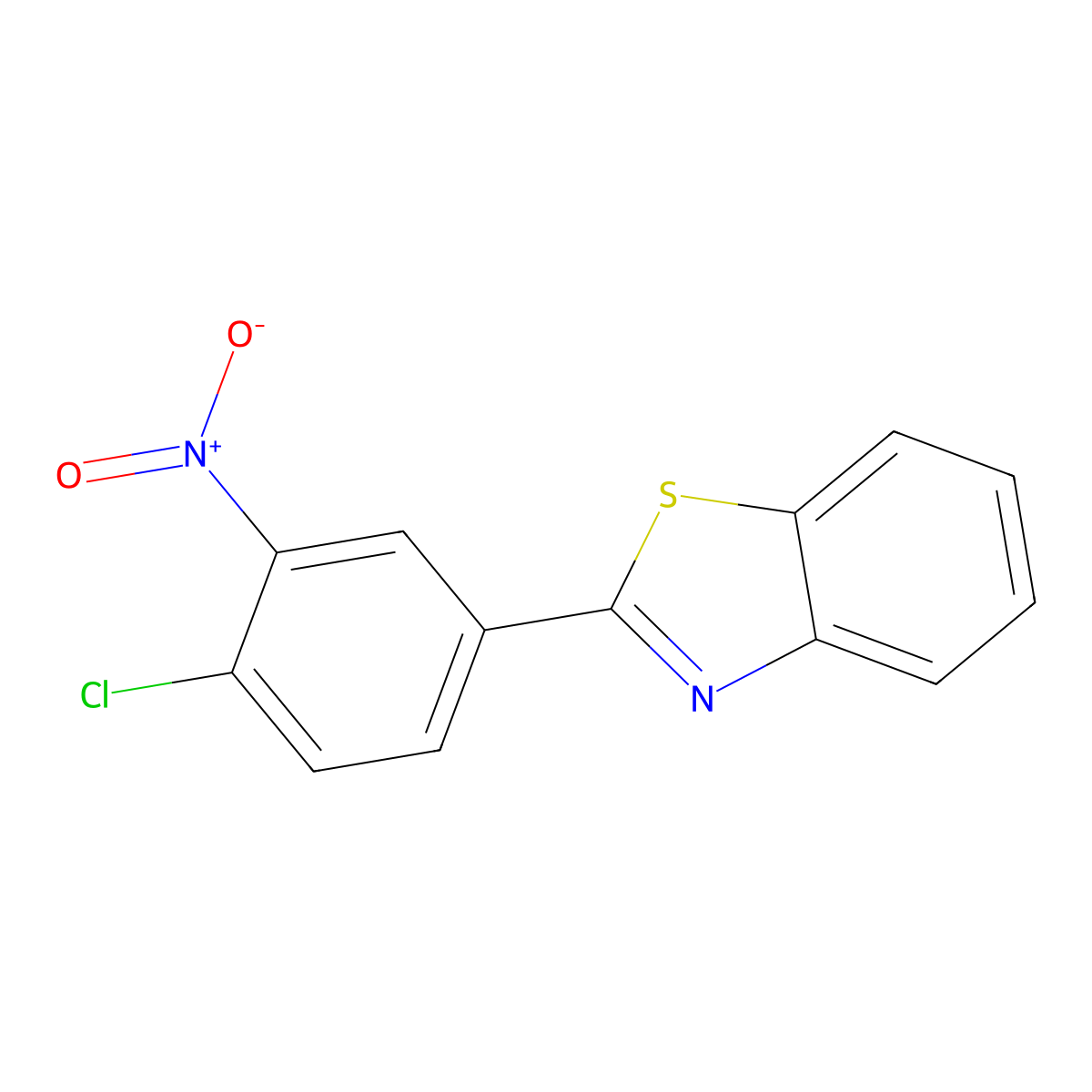 2-(4-Chloro-3-nitrophenyl)-1,3-benzothiazole molecular structure, CAS 355430-75-0