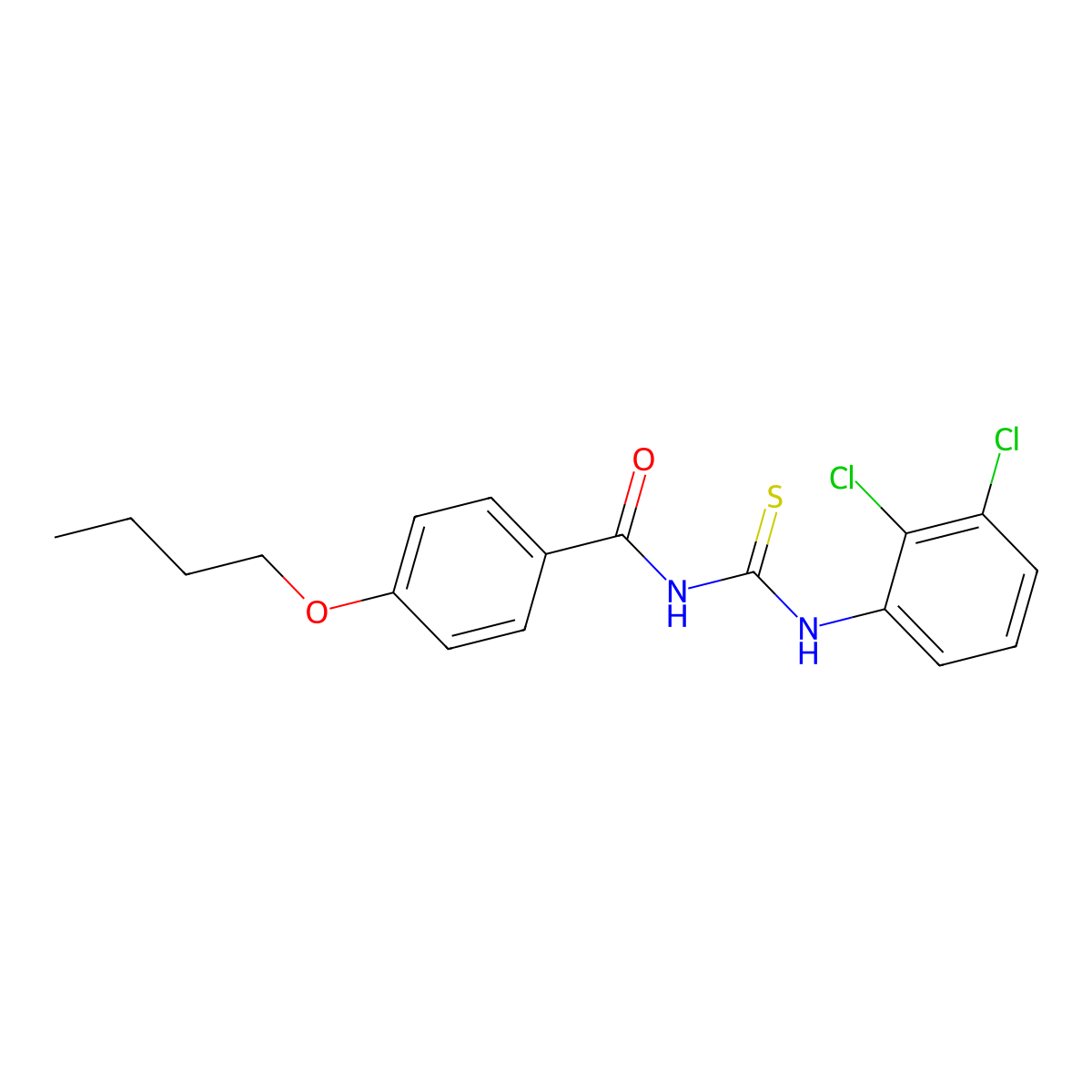 4-butoxy-N-[(2,3-dichlorophenyl)carbamothioyl]benzamide molecular structure, CAS 355430-83-0