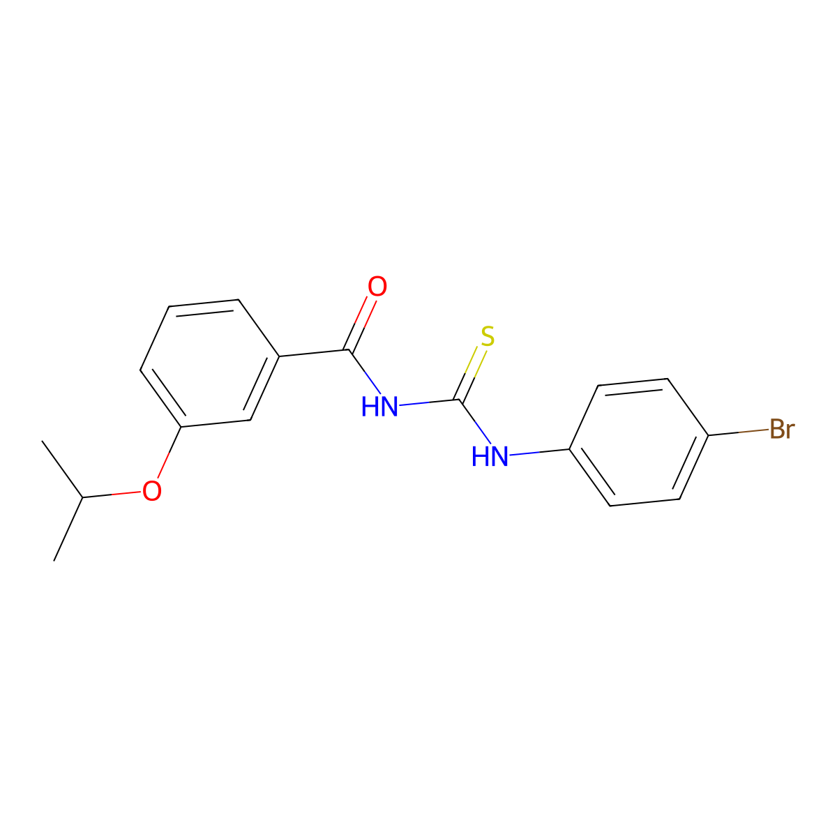 N-[(4-bromophenyl)carbamothioyl]-3-propan-2-yloxybenzamide molecular structure, CAS 355430-99-8