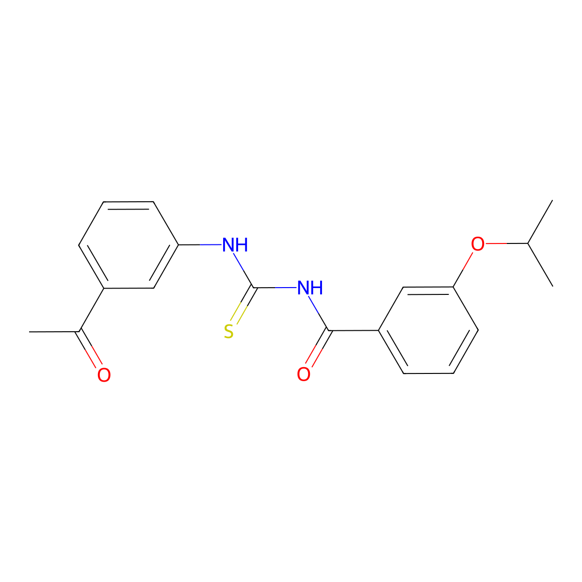 N-[(3-acetylphenyl)carbamothioyl]-3-propan-2-yloxybenzamide molecular structure, CAS 355431-00-4
