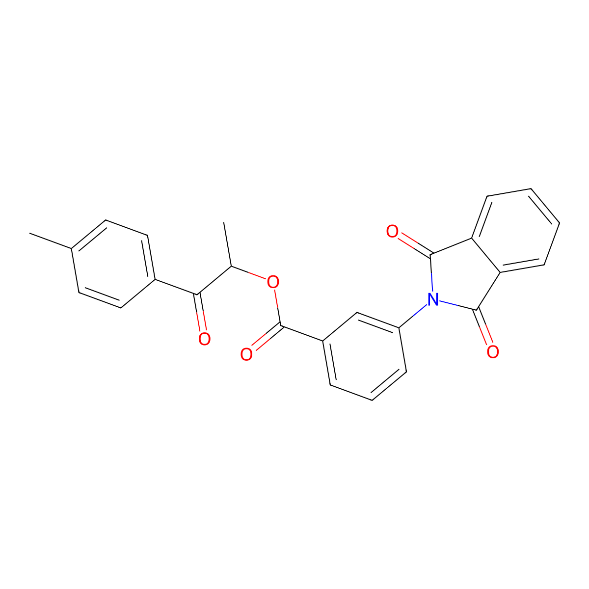 [1-(4-Methylphenyl)-1-oxopropan-2-yl] 3-(1,3-dioxoisoindol-2-yl)benzoate molecular structure, CAS 355431-32-2