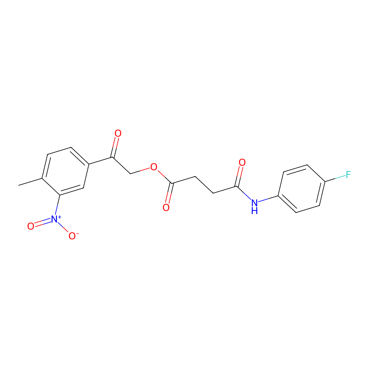 [2-(4-Methyl-3-nitrophenyl)-2-oxoethyl] 4-(4-fluoroanilino)-4-oxobutanoate molecular structure, CAS 355431-70-8
