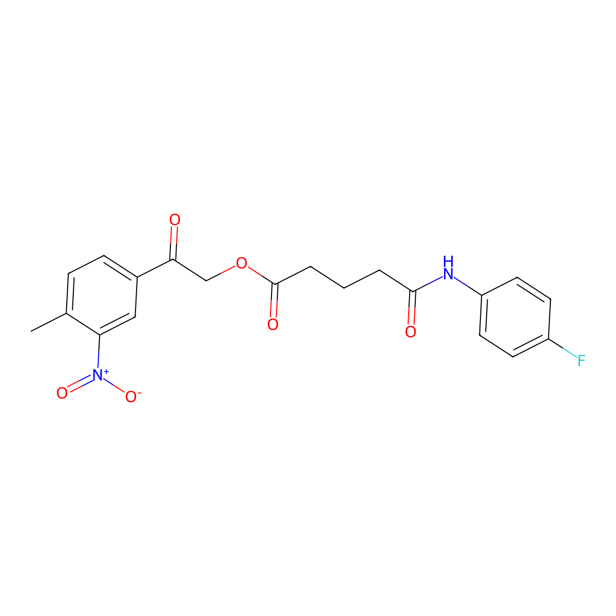 [2-(4-Methyl-3-nitrophenyl)-2-oxoethyl] 5-(4-fluoroanilino)-5-oxopentanoate molecular structure, CAS 355431-73-1