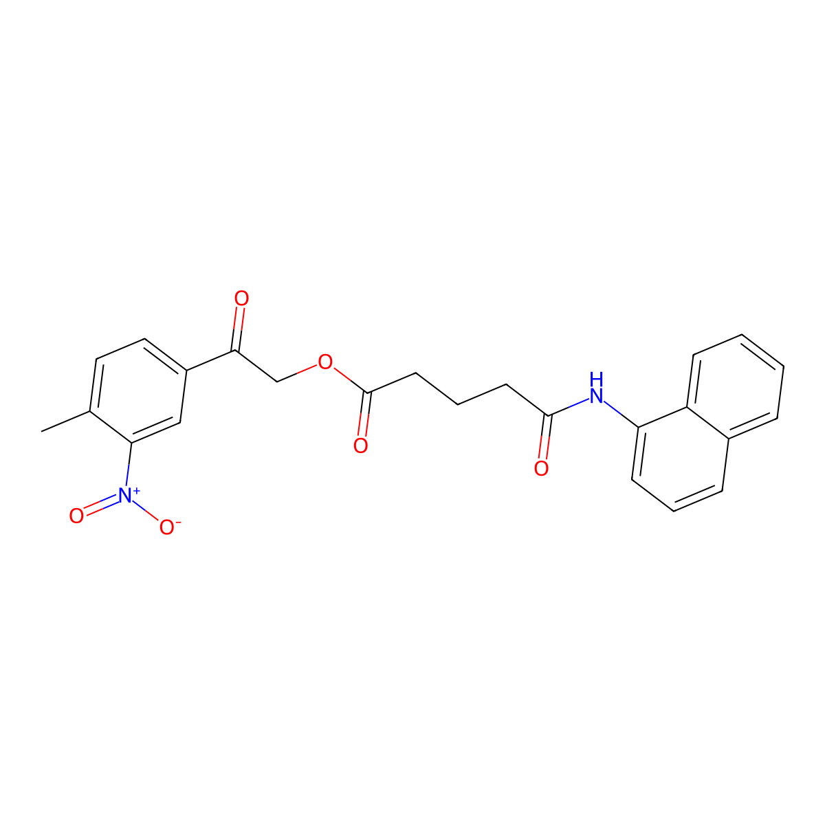 2-(4-Methyl-3-nitrophenyl)-2-oxoethyl 5-(naphthalen-1-ylamino)-5-oxopentanoate molecular structure, CAS 355431-74-2