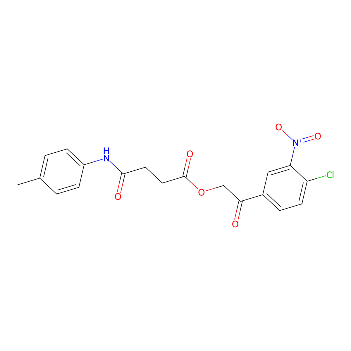 2-(4-Chloro-3-nitrophenyl)-2-oxoethyl 4-[(4-methylphenyl)amino]-4-oxobutanoate molecular structure, CAS 355431-98-0