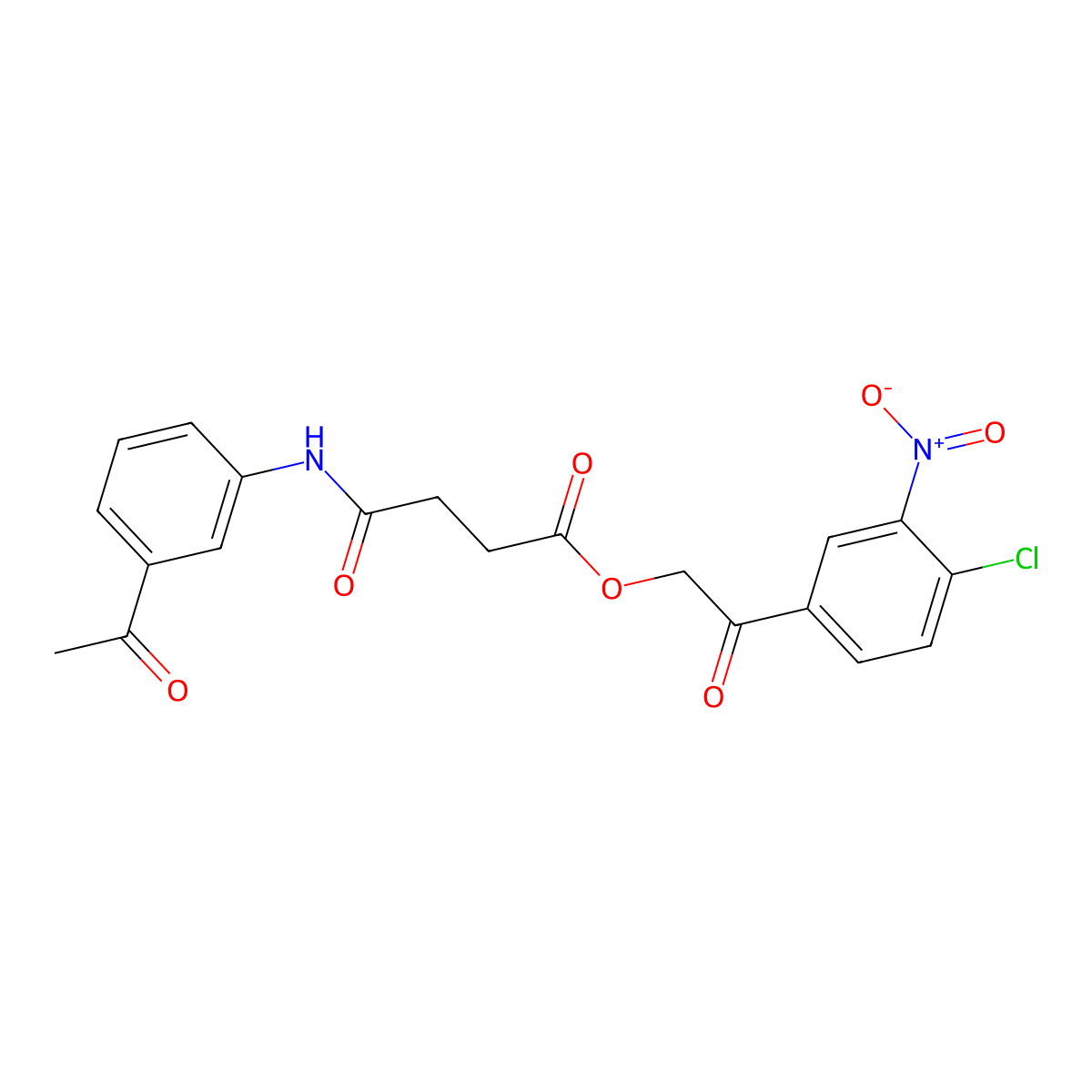[2-(4-Chloro-3-nitrophenyl)-2-oxoethyl] 4-(3-acetylanilino)-4-oxobutanoate molecular structure, CAS 355432-04-1