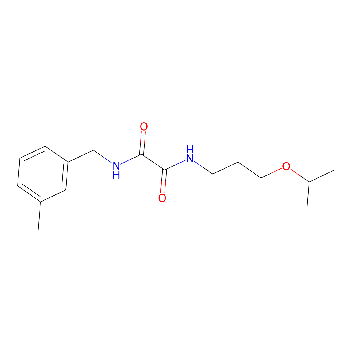 N'-[(3-methylphenyl)methyl]-N-(3-propan-2-yloxypropyl)oxamide molecular structure, CAS 355432-41-6