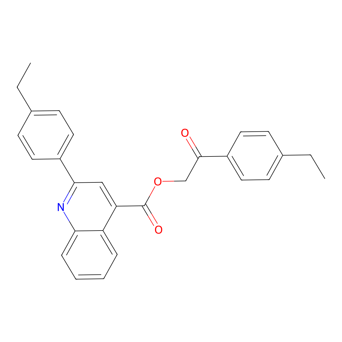2-(4-Ethylphenyl)-2-oxoethyl 2-(4-ethylphenyl)-4-quinolinecarboxylate molecular structure, CAS 355433-18-0