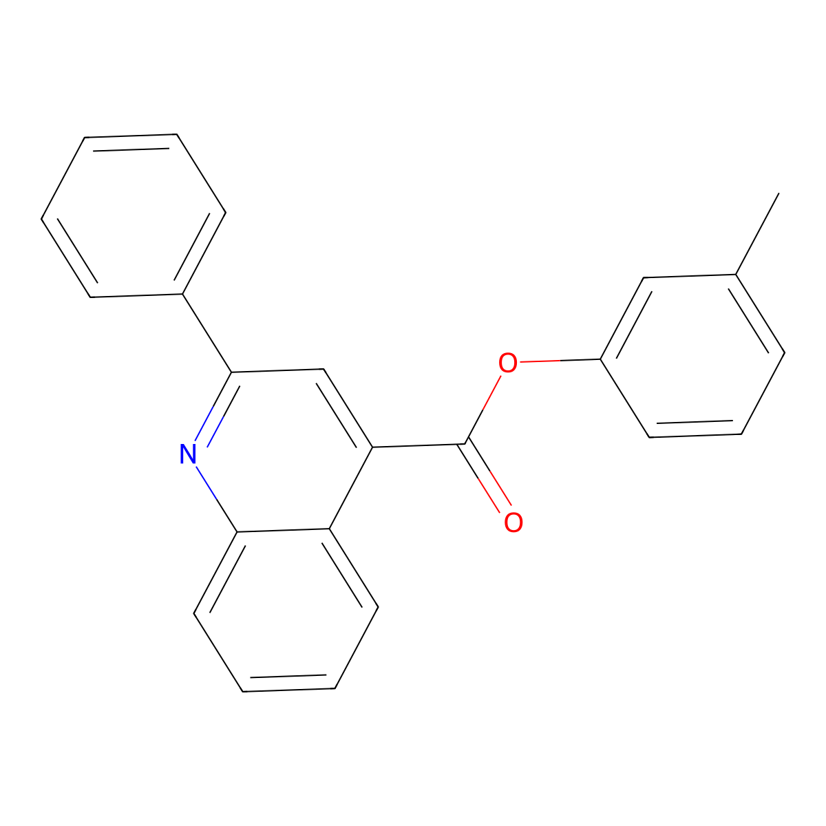 3-Methylphenyl 2-phenyl-4-quinolinecarboxylate molecular structure, CAS 355433-41-9