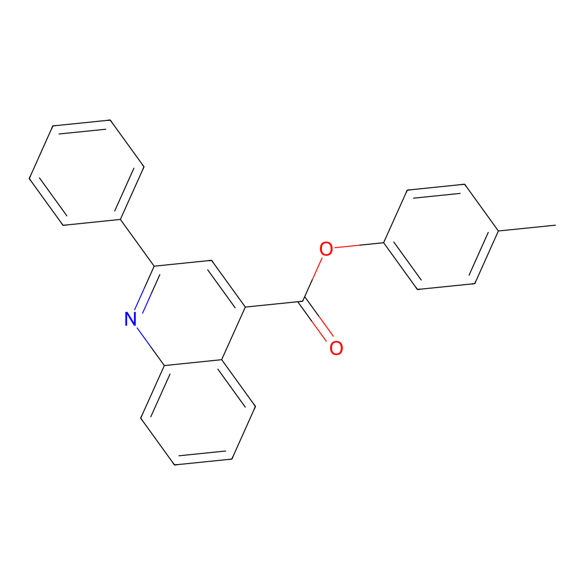 4-Methylphenyl 2-phenyl-4-quinolinecarboxylate molecular structure, CAS 355433-42-0