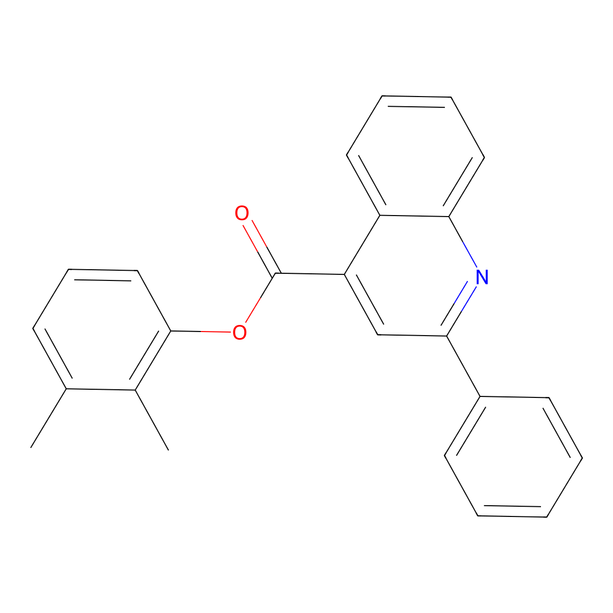 2,3-Dimethylphenyl 2-phenyl-4-quinolinecarboxylate molecular structure, CAS 355433-53-3