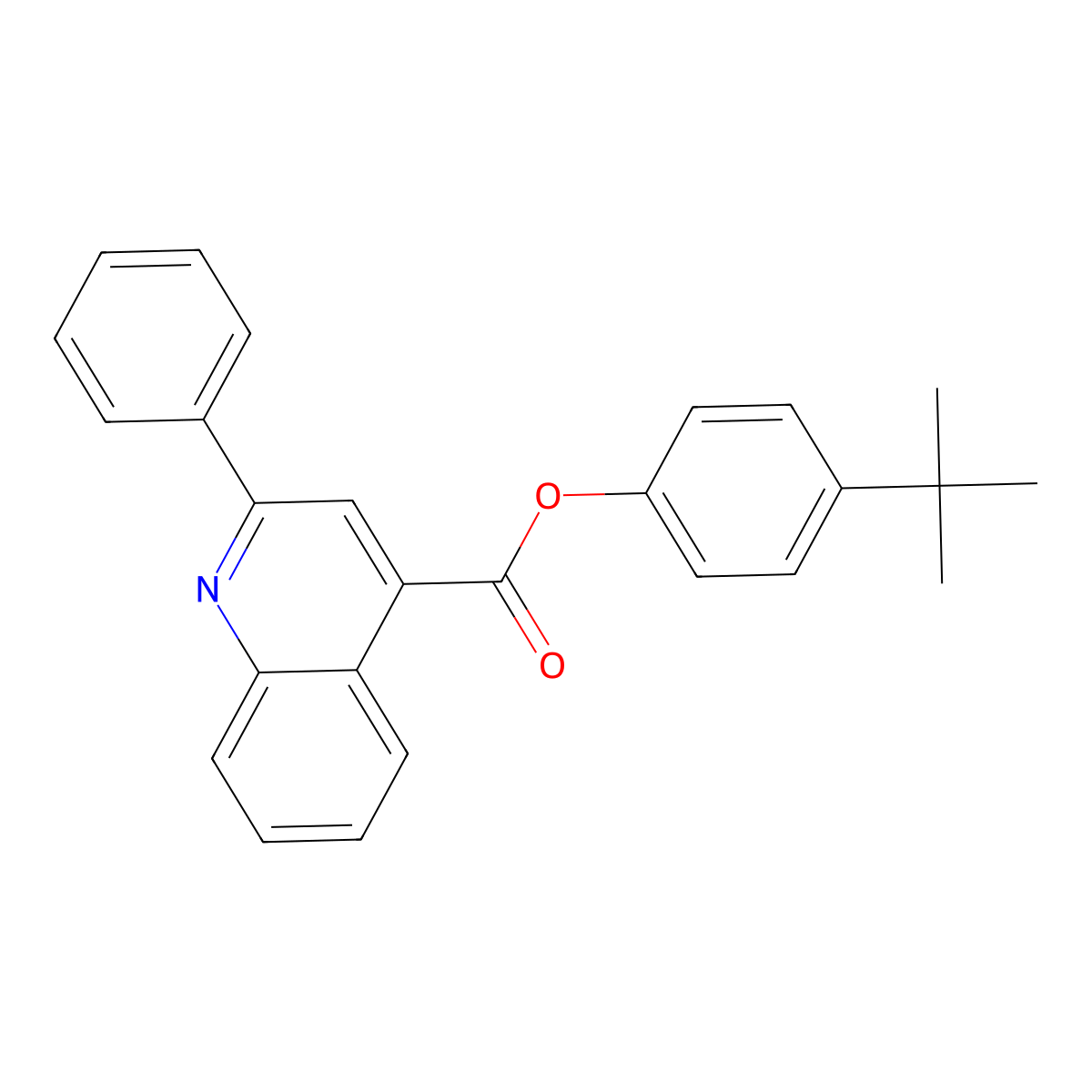 4-(1,1-Dimethylethyl)phenyl 2-phenyl-4-quinolinecarboxylate molecular structure, CAS 355433-54-4