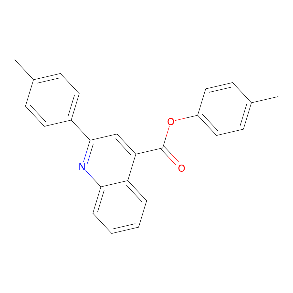 4-Methylphenyl 2-(4-methylphenyl)-4-quinolinecarboxylate molecular structure, CAS 355433-58-8
