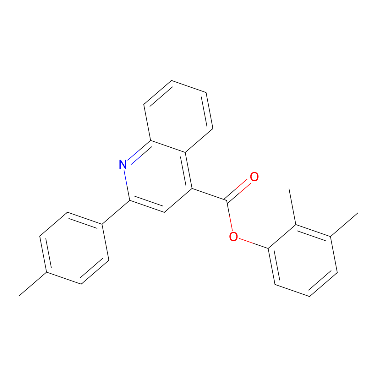 2,3-Dimethylphenyl 2-(4-methylphenyl)-4-quinolinecarboxylate molecular structure, CAS 355433-59-9