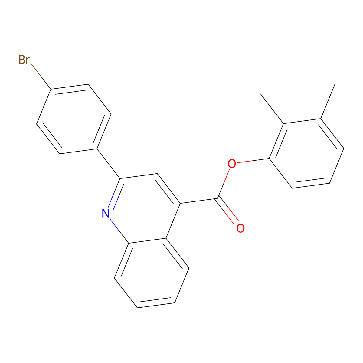 2,3-Dimethylphenyl 2-(4-bromophenyl)-4-quinolinecarboxylate molecular structure, CAS 355433-76-0