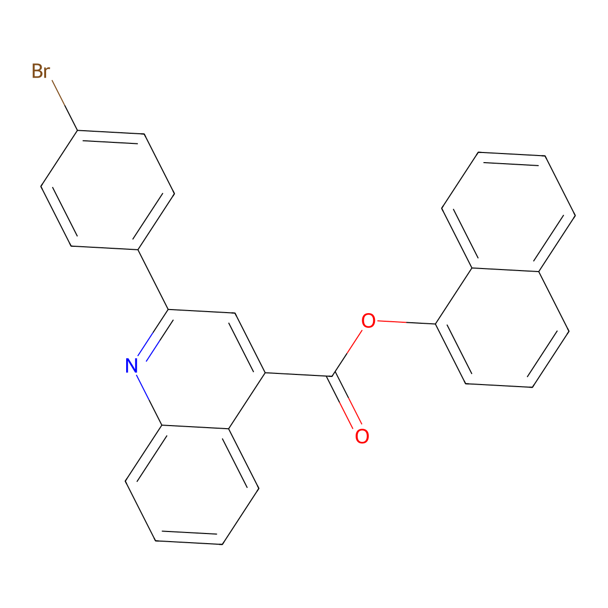 1-Naphthyl 2-(4-bromophenyl)-4-quinolinecarboxylate molecular structure, CAS 355433-80-6