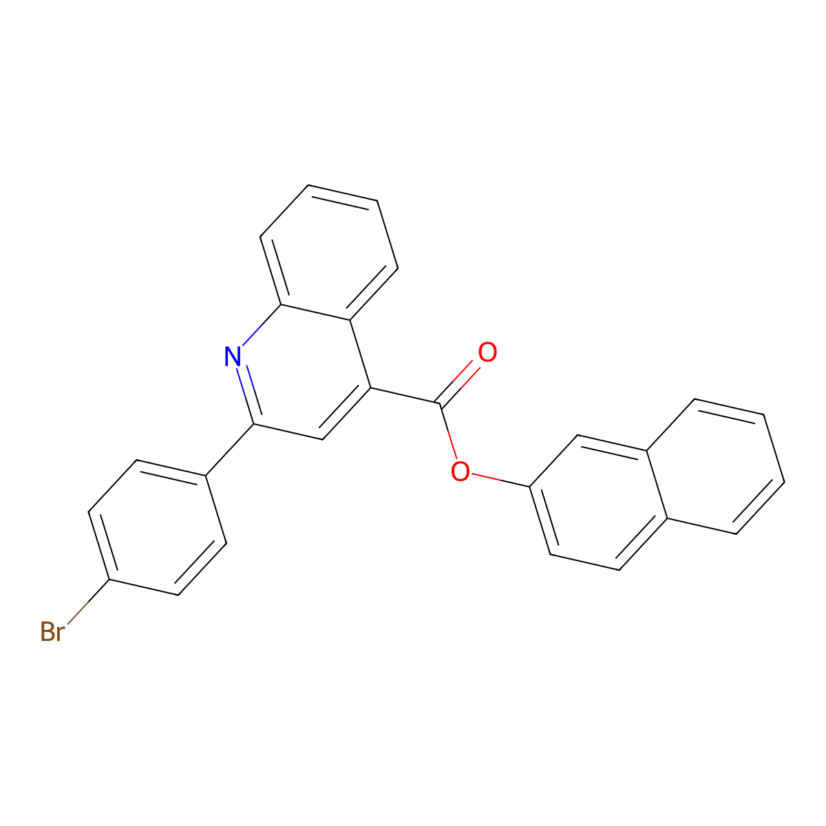 2-Naphthyl 2-(4-bromophenyl)-4-quinolinecarboxylate molecular structure, CAS 355433-81-7