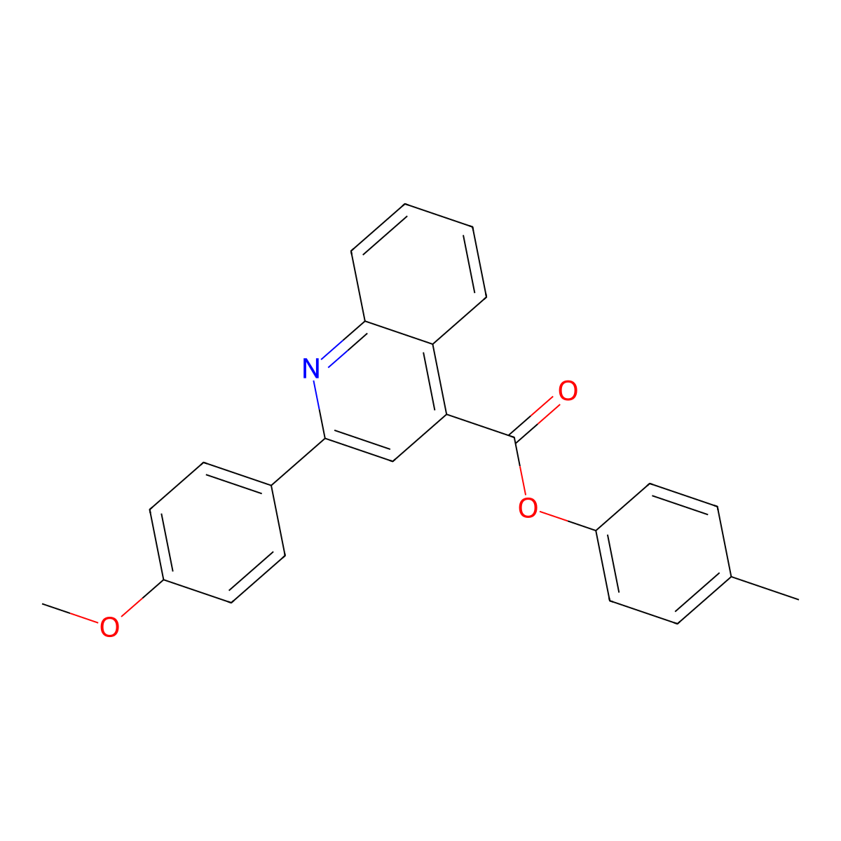 4-Methylphenyl 2-(4-methoxyphenyl)-4-quinolinecarboxylate molecular structure, CAS 355433-85-1