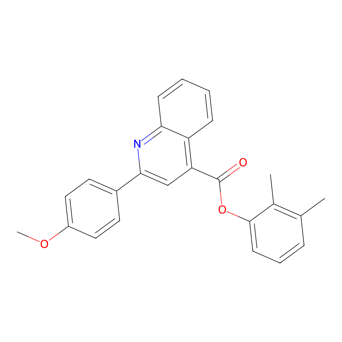 2,3-Dimethylphenyl 2-(4-methoxyphenyl)-4-quinolinecarboxylate molecular structure, CAS 355433-86-2