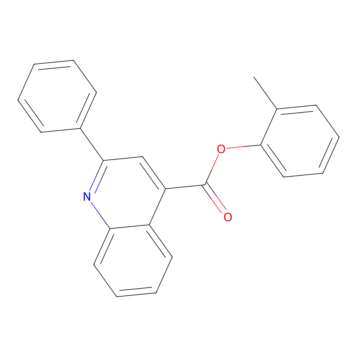 2-Methylphenyl 2-phenyl-4-quinolinecarboxylate molecular structure, CAS 355433-96-4