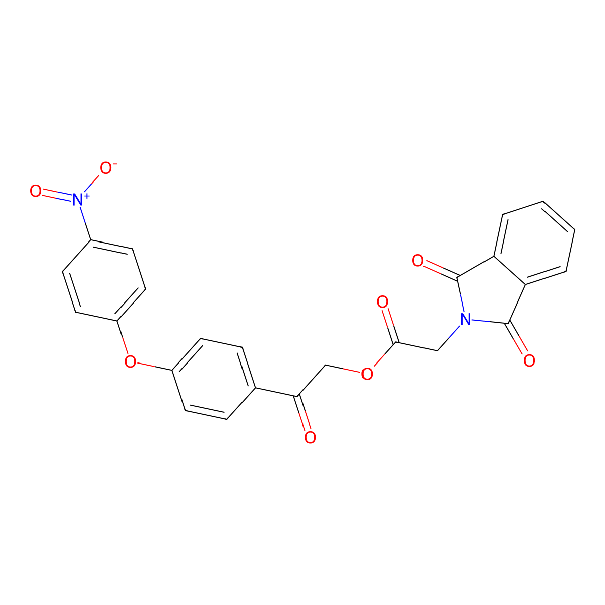 [2-[4-(4-Nitrophenoxy)phenyl]-2-oxoethyl] 2-(1,3-dioxoisoindol-2-yl)acetate molecular structure, CAS 355435-44-8