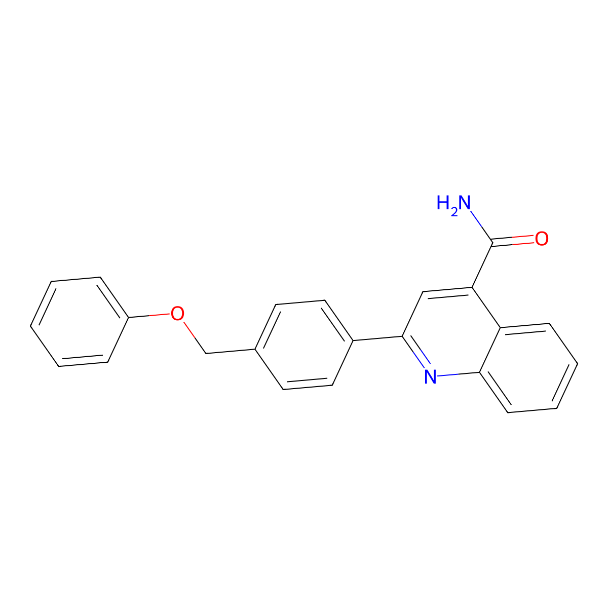 2-[4-(Phenoxymethyl)phenyl]quinoline-4-carboxamide molecular structure, CAS 355435-64-2