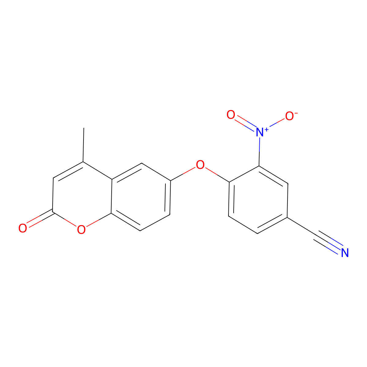 4-(4-Methyl-2-oxochromen-6-yl)oxy-3-nitrobenzonitrile molecular structure, CAS 355435-66-4