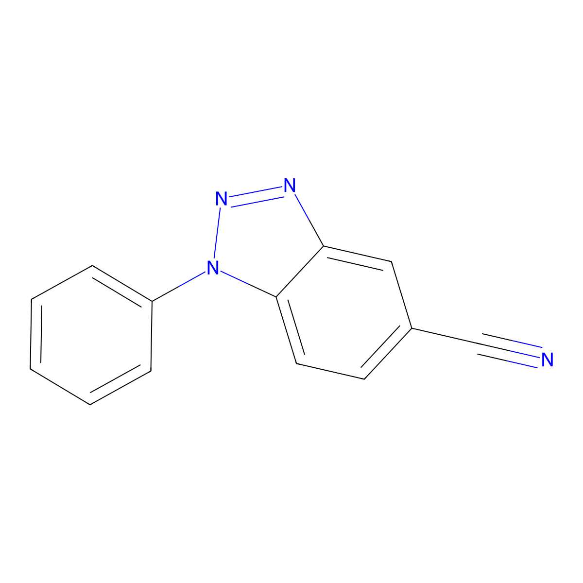 1-Phenylbenzotriazole-5-carbonitrile molecular structure, CAS 355435-68-6