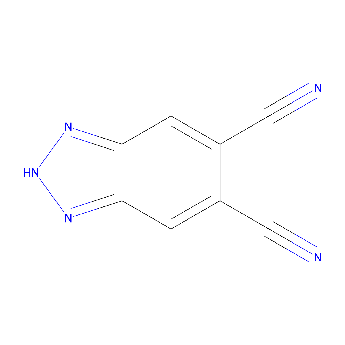 1H-Benzotriazole-5,6-dicarbonitrile molecular structure, CAS 355435-70-0