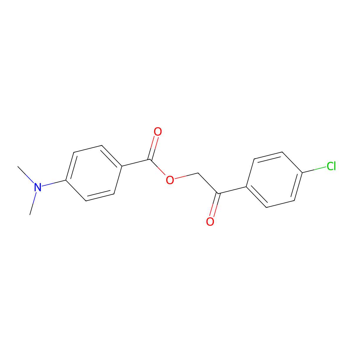 2-(4-Chlorophenyl)-2-oxoethyl 4-(dimethylamino)benzoate molecular structure, CAS 355435-80-2