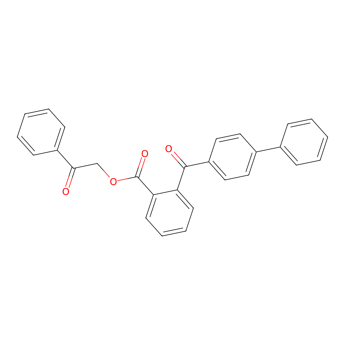 Phenacyl 2-(4-phenylbenzoyl)benzoate molecular structure, CAS 355435-91-5