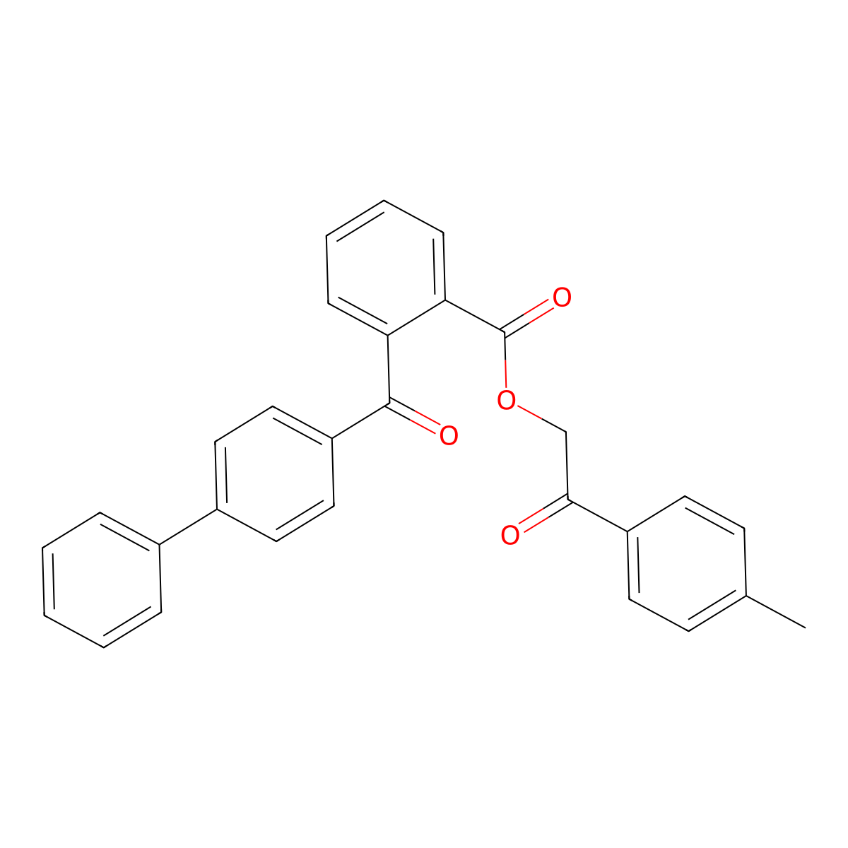 [2-(4-Methylphenyl)-2-oxoethyl] 2-(4-phenylbenzoyl)benzoate molecular structure, CAS 355435-92-6