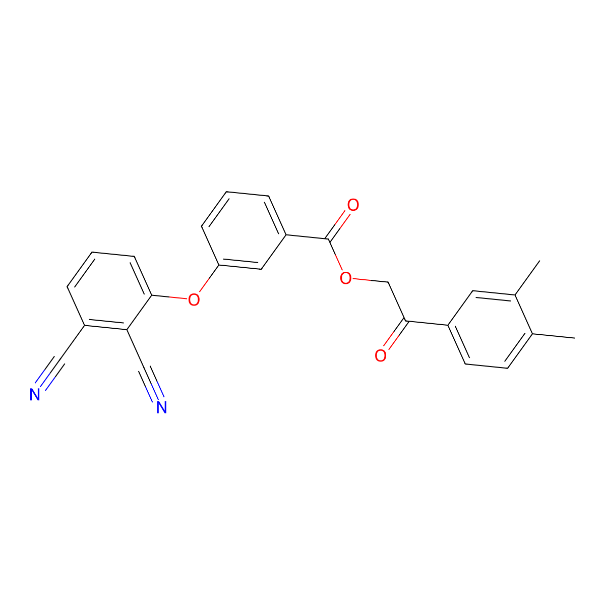 2-(3,4-Dimethylphenyl)-2-oxoethyl 3-(2,3-dicyanophenoxy)benzoate molecular structure, CAS 355436-19-0