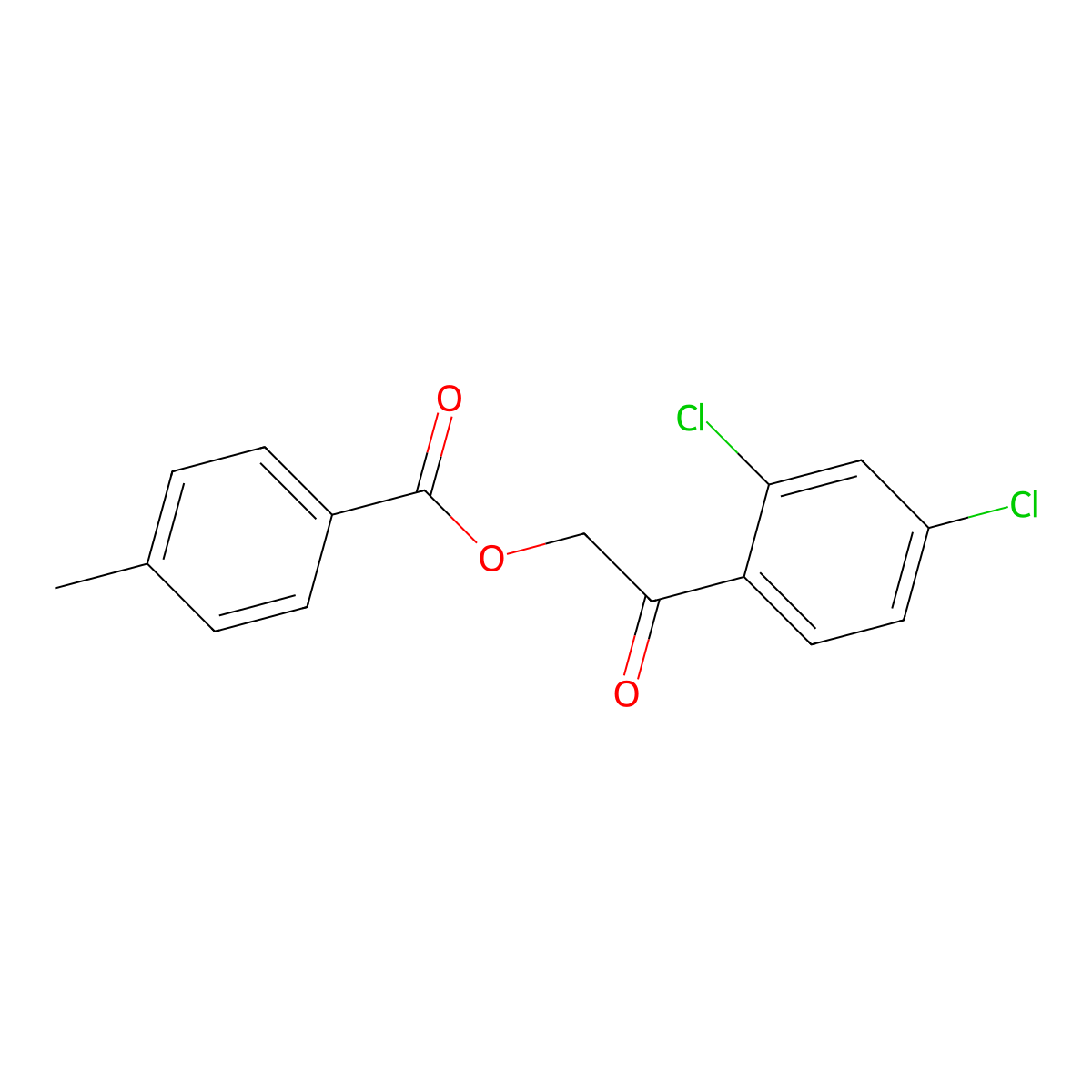 2-(2,4-Dichlorophenyl)-2-oxoethyl 4-methylbenzoate molecular structure, CAS 355436-33-8