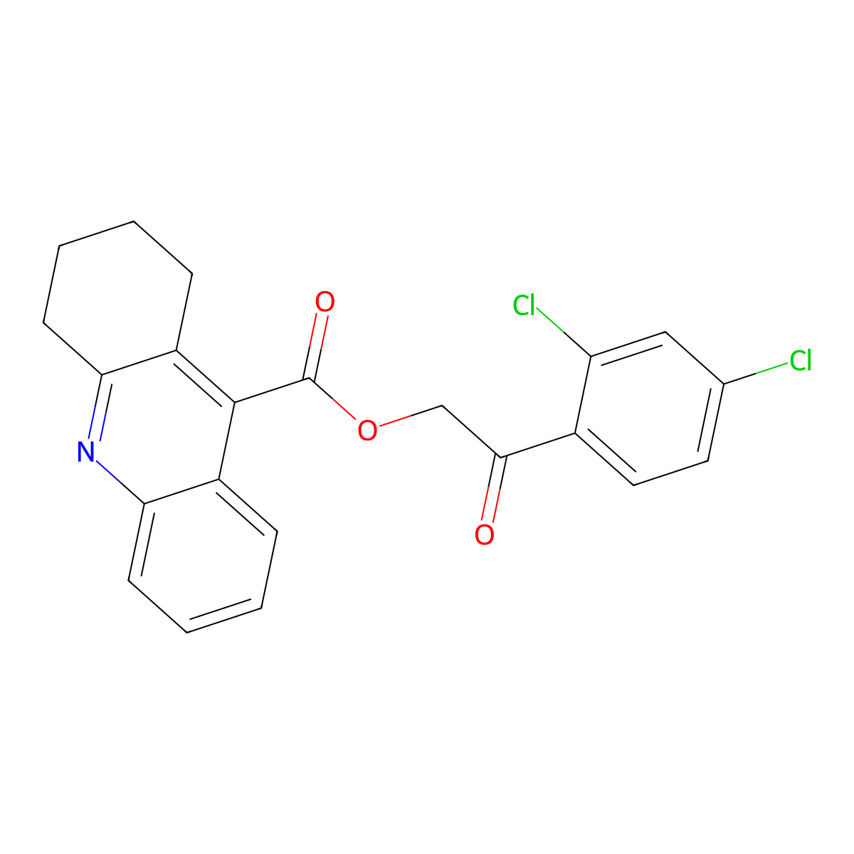 2-(2,4-Dichlorophenyl)-2-oxoethyl 1,2,3,4-tetrahydroacridine-9-carboxylate molecular structure, CAS 355436-48-5