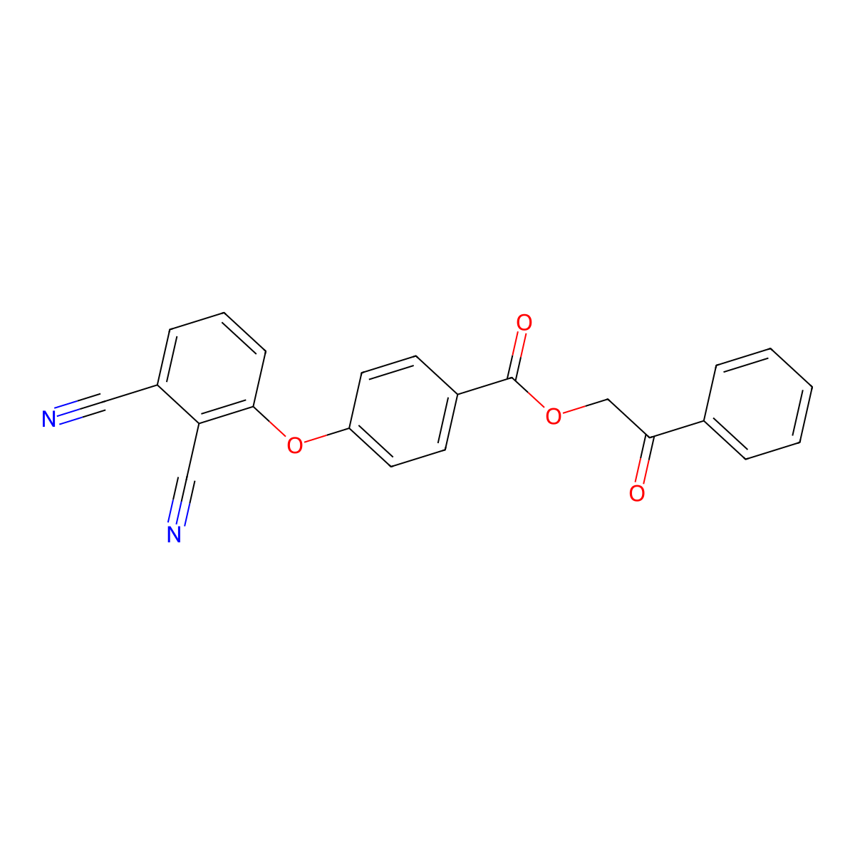 2-Oxo-2-phenylethyl 4-(2,3-dicyanophenoxy)benzoate molecular structure, CAS 355436-66-7