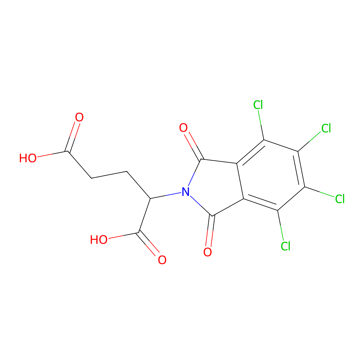 2-(4,5,6,7-tetrachloro-1,3-dioxo-1,3-dihydro-2H-isoindol-2-yl)pentanedioic acid molecular structure, CAS 355436-73-6