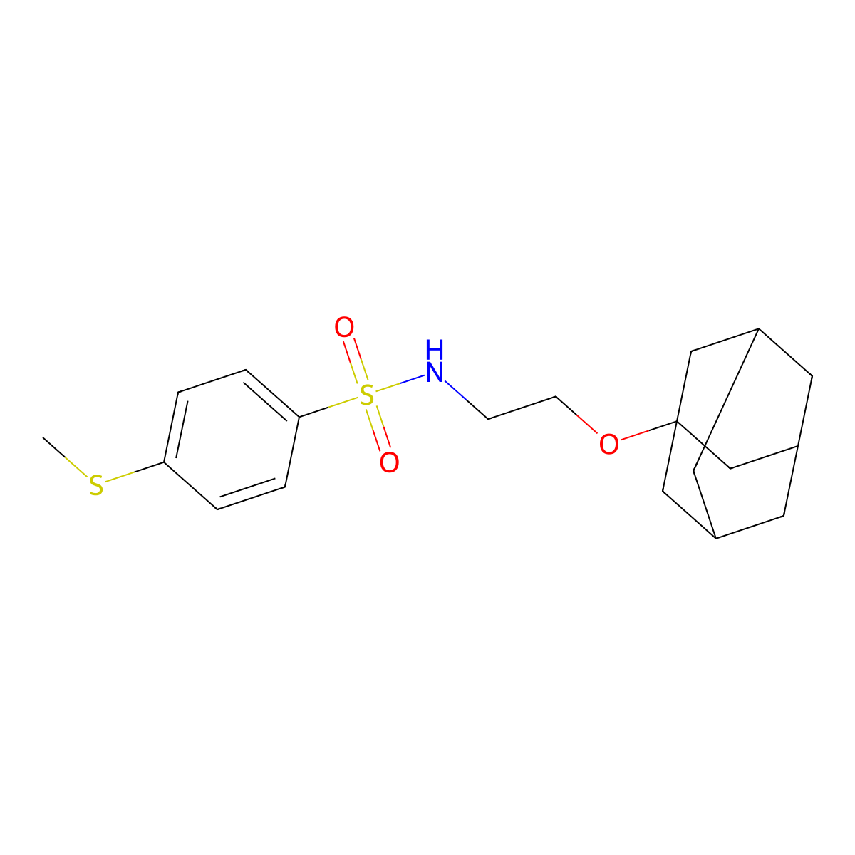 N-[2-(1-adamantyloxy)ethyl]-4-methylsulfanylbenzenesulfonamide molecular structure, CAS 355436-88-3