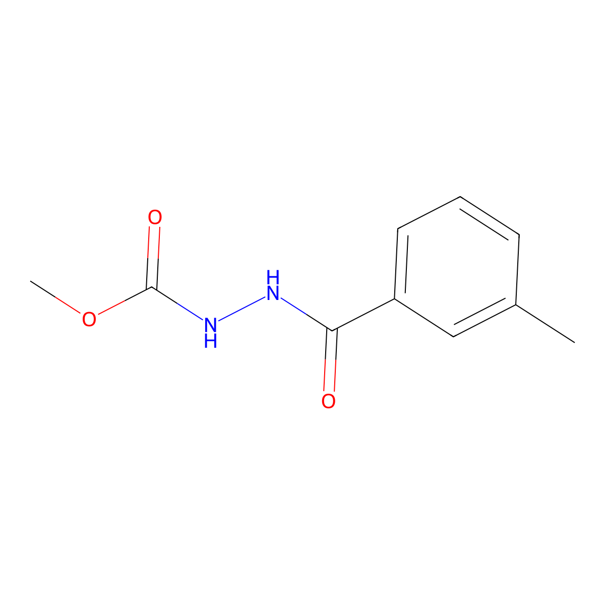 Methyl 2-(3-methylbenzoyl)hydrazinecarboxylate molecular structure, CAS 355437-01-3