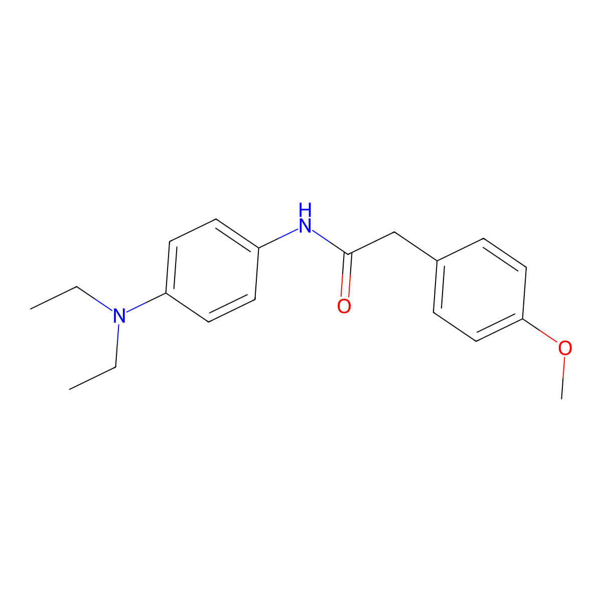 N-[4-(diethylamino)phenyl]-2-(4-methoxyphenyl)acetamide molecular structure, CAS 355437-05-7