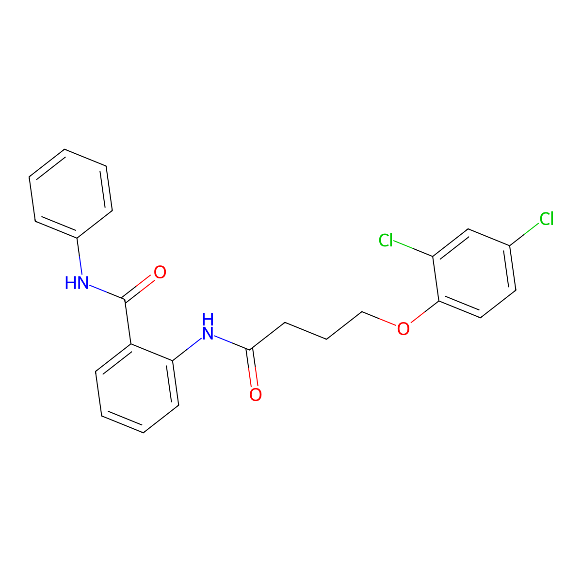2-{[4-(2,4-dichlorophenoxy)butanoyl]amino}-N-phenylbenzamide molecular structure, CAS 355437-10-4