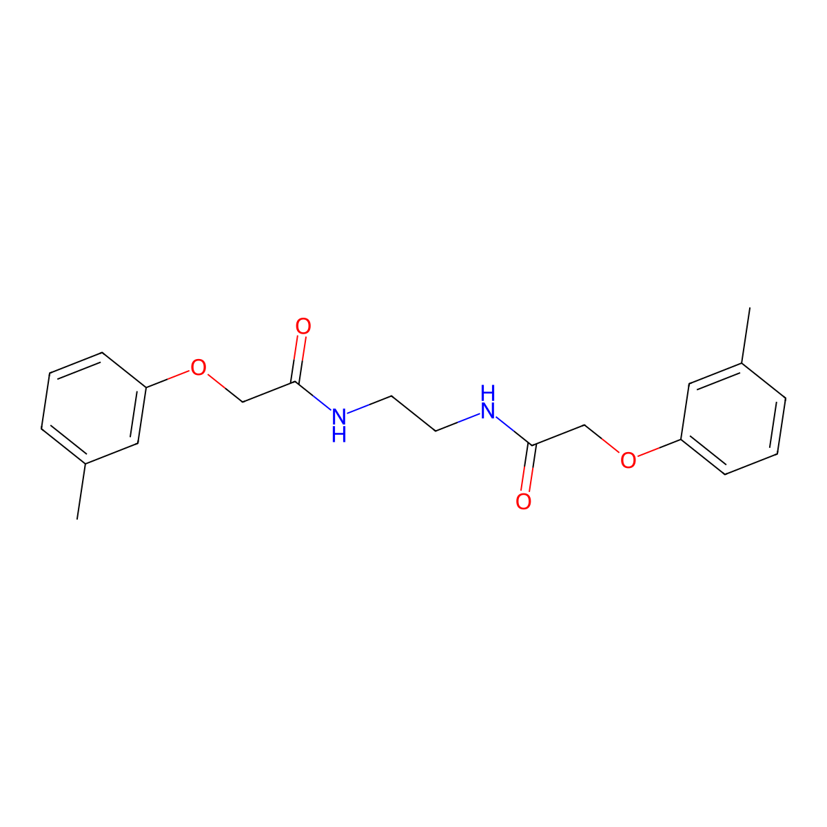 2-(3-methylphenoxy)-N-[2-[[2-(3-methylphenoxy)acetyl]amino]ethyl]acetamide molecular structure, CAS 355437-21-7