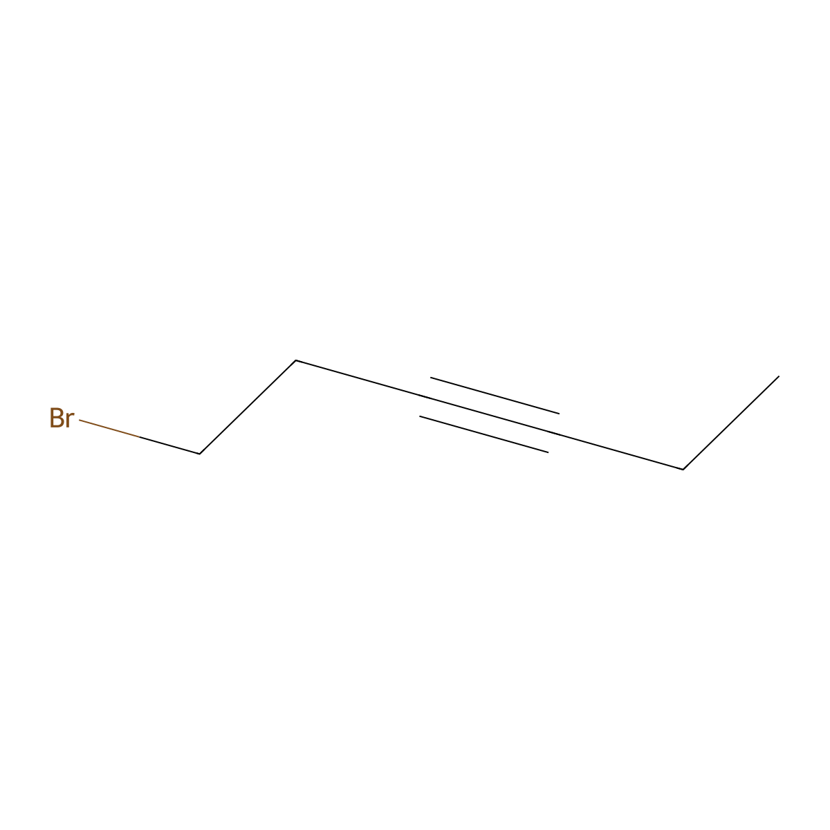 1-Bromo-3-hexyne molecular structure, CAS 35545-23-4
