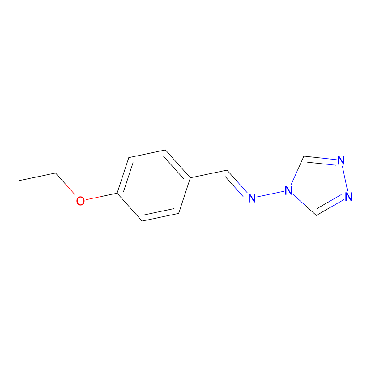 (NE)-N-[(4-Ethoxyphenyl)methylidene]-4H-1,2,4-triazol-4-amine molecular structure, CAS 35546-32-8
