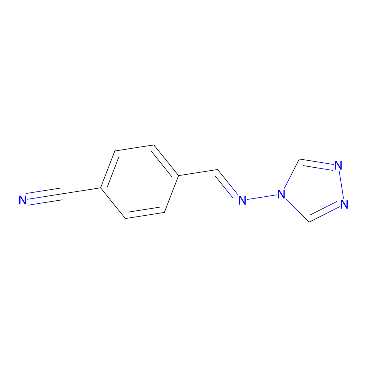 4-[(4-cyanobenzylidene)amino]-4H-1,2,4-triazole molecular structure, CAS 35546-42-0