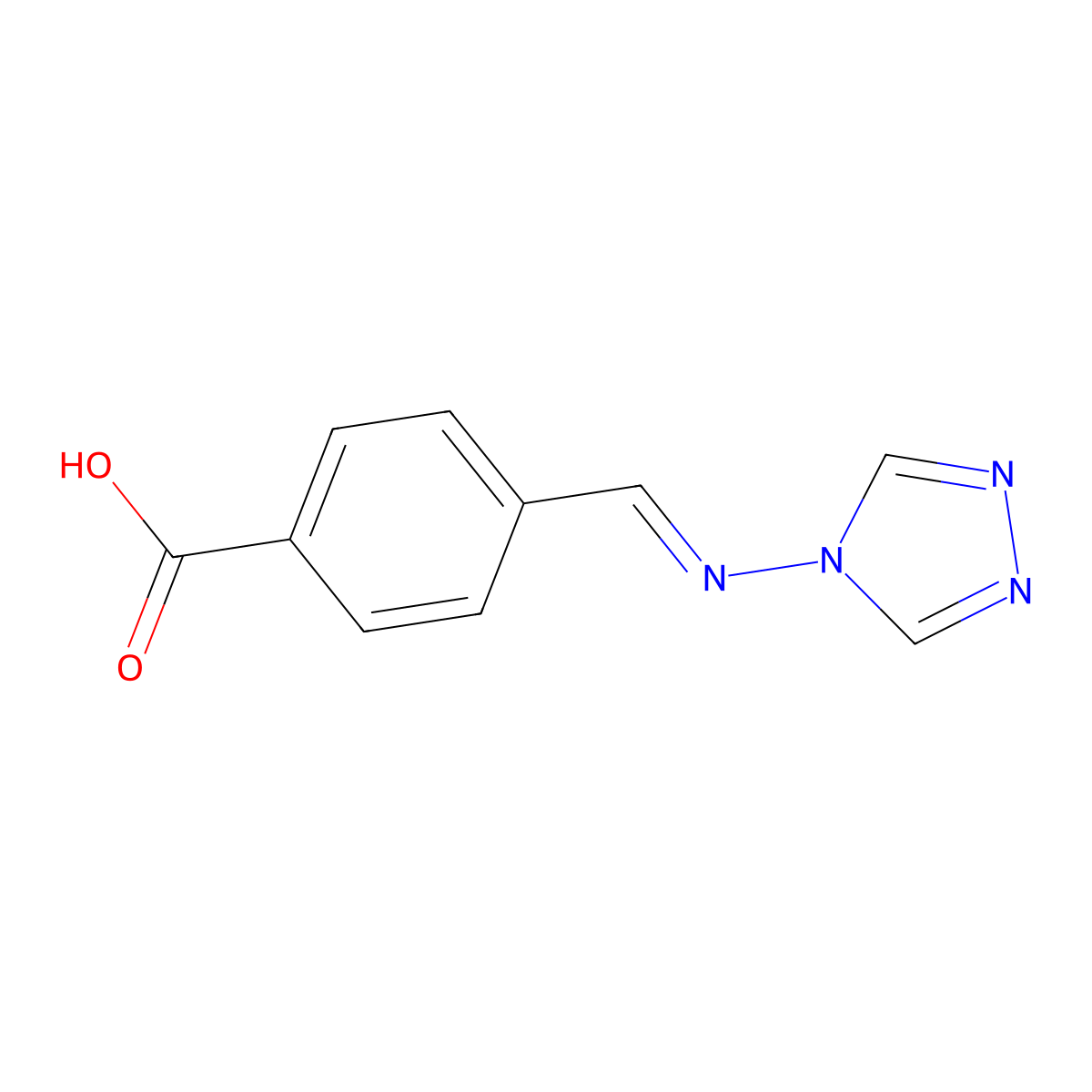 4-[(4H-1,2,4-Triazol-4-ylimino)methyl]benzoic acid molecular structure, CAS 35546-45-3